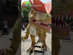 Kích thước cuộc sống chịu thời tiết Khủng long hoạt hình Animatronic Dilophosaurus 5 mét