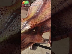 Nhựa Protoceratops Bức tượng động vật bằng sợi thủy tinh lớn Khủng long Bề mặt nhẵn