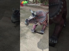 Sân chơi ngoài trời Sợi thủy tinh Animatronic Khủng long Triceratops Chống thấm nước
