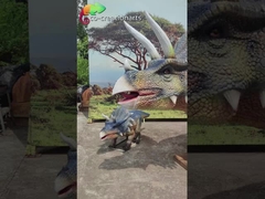 Trí Triceratops thực tế: Nhóm gầm với chuyển động động động và hiển thị tiền sử