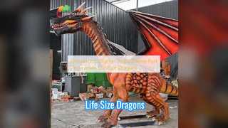 Trang trí công viên chủ đề Life Size Dragon Props