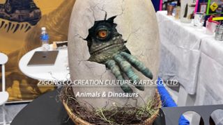 Realistic Interactive Baby Dinosaur Egg Display