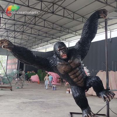 Gorilla hoạt hình có thể di chuyển có thể tùy chỉnh cho điều khiển từ xa trong công viên chủ đề
