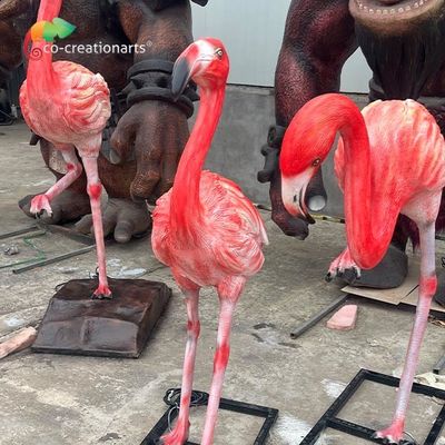 CE Tùy chỉnh tượng động vật bằng sợi thủy tinh Flamingo