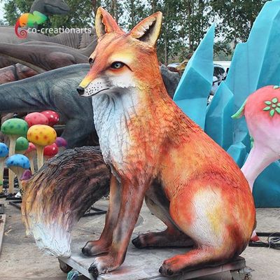 Fox Animatronic sợi thủy tinh cao 1,6 mét cho sân chơi