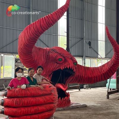 Red Monster Custom Made Animatronics Trang trí công viên giải trí ngoài trời