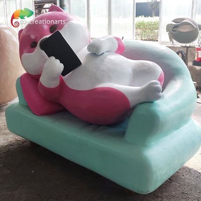 Bản sao mô hình vi mô tùy chỉnh Shiba Inu Animatronic cho công viên giải trí