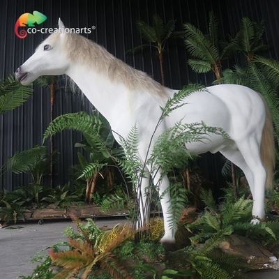 Triển lãm ngựa hoạt hình trắng mô phỏng cho công viên giải trí