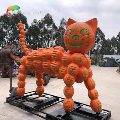 Hình robot sợi thủy tinh bền bỉ mèo dưa chuột cho trang trí lễ hội Halloween