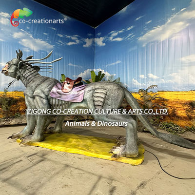 Cưỡi Quái vật Animatronic: Chuyển động Năng động & Thiết kế Quái thú Bạc cho Công viên Phiêu lưu