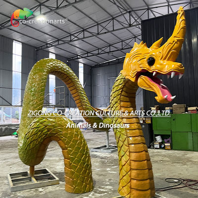 Rồng phương Đông Animatronic chân thực: Vảy phát sáng & Chuyển động linh hoạt cho Triển lãm công viên giải trí nhập vai