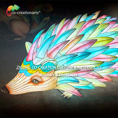 Đèn lồng nghệ thuật LED hình con nhím gai cầu vồng lớn tuyệt đẹp