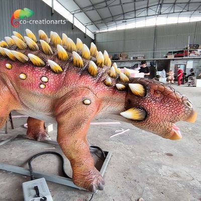 Giá tốt. Kích thước cuộc sống 6m Animatronic Chiếu sáng chống nắng Mô hình khủng long Ankylosaurus cho triển lãm ngoài trời trực tuyến