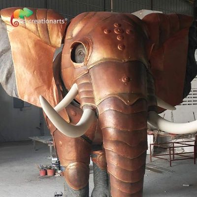 Giá tốt. Mall Decoration Custom Made Animatronics Fiberglass Elephant Statue 4.5 meters trực tuyến