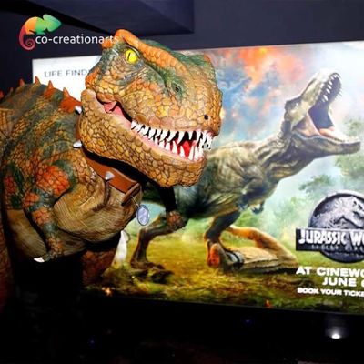 Giá tốt. Tùy chỉnh trang phục 4,5 mét Animatronic T Rex với đèn LED trực tuyến