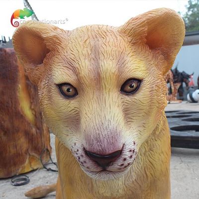 Giá tốt. Kết cấu mịn sợi thủy tinh Lions không thấm nước cho công viên chủ đề trực tuyến