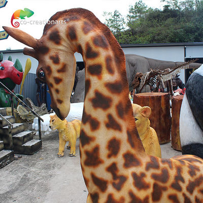 Giá tốt. Công viên chủ đề chiếu sáng Màu mô phỏng Hươu cao cổ bằng sợi thủy tinh trực tuyến