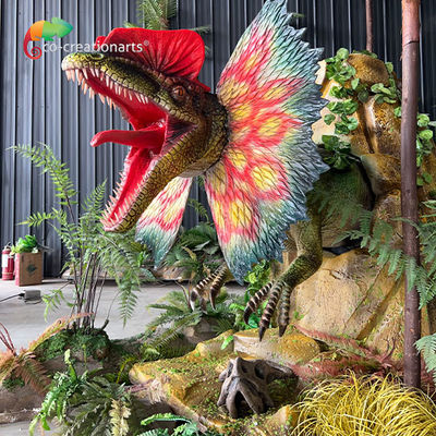 Giá tốt. Mô phỏng kích thước cuộc sống Dinosaur động vật Dilophosaurus Cho công viên giải trí trực tuyến