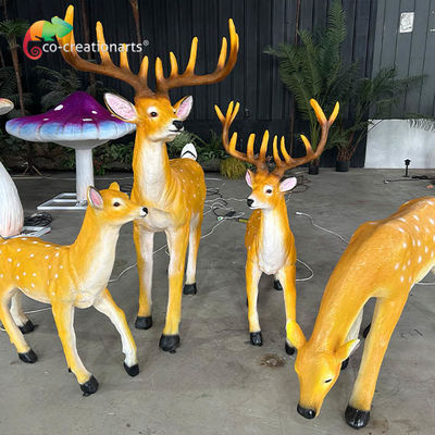 Giá tốt. Chất liệu thủy tinh không thể bị gió Animatronic Deer Màu sắc thực tế Có thể tùy chỉnh trực tuyến