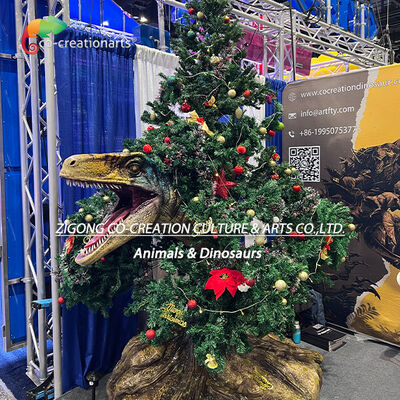 Giá tốt. Giáng sinh Animatronic Raptor Dinosaur với trang trí cây cho công viên giải trí và các sự kiện lễ hội Trực tuyến
